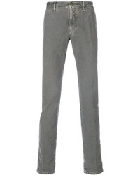 Pantalon en coton gris Incotex