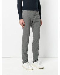 Pantalon en coton gris Incotex