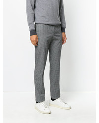 Pantalon en coton imprimé gris Etro