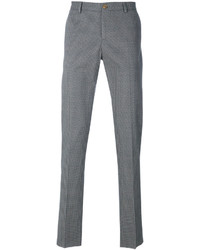 Pantalon en coton imprimé gris Etro