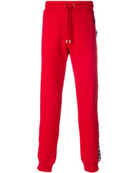 Pantalon en coton imprimé rouge Versus