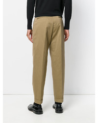 Pantalon en coton marron clair Paul Smith