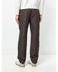 Pantalon en coton marron foncé MSGM