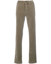 Pantalon en coton marron Massimo Alba