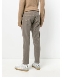 Pantalon en coton marron Jacob Cohen