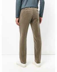 Pantalon en coton marron Massimo Alba