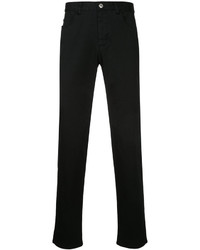 Pantalon en coton noir Cerruti