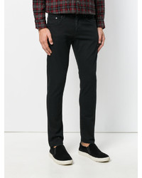 Pantalon en coton noir Dondup