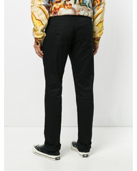 Pantalon en coton noir Moschino