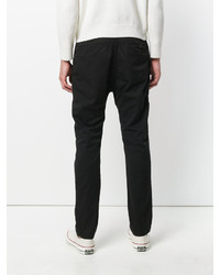 Pantalon en coton noir Helmut Lang