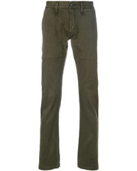 Pantalon en coton olive Denham Jeans
