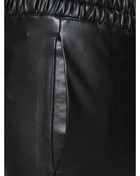 Pantalon en cuir noir Ermanno Scervino