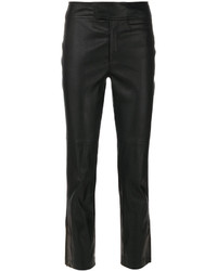Pantalon en cuir noir Isabel Marant