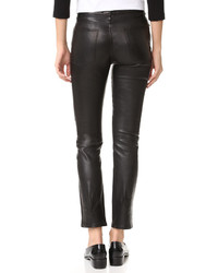 Pantalon en cuir noir Frame