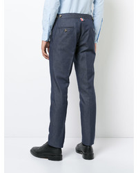 Pantalon en denim bleu marine Thom Browne