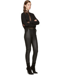 Pantalon en dentelle noir Haider Ackermann