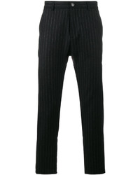 Pantalon en laine à rayures verticales noir Lot 78