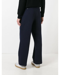 Pantalon en laine bleu marine AMI Alexandre Mattiussi