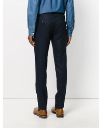 Pantalon en laine bleu marine Pt01