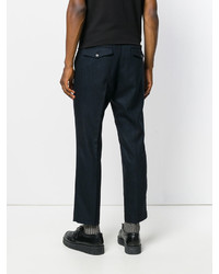 Pantalon en laine bleu marine Stella McCartney