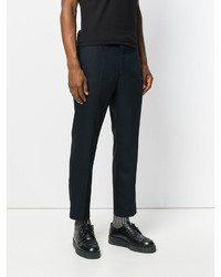 Pantalon en laine bleu marine Stella McCartney