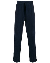 Pantalon en laine bleu marine Giorgio Armani