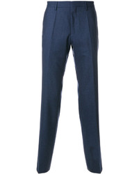 Pantalon en laine bleu marine Hugo Boss