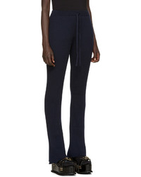 Pantalon en laine bleu marine MARQUES ALMEIDA