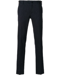 Pantalon en laine bleu marine Pt01