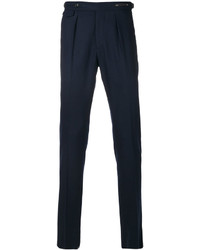 Pantalon en laine bleu marine Pt01