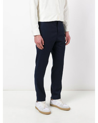 Pantalon en laine bleu marine AMI Alexandre Mattiussi