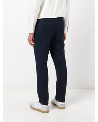 Pantalon en laine bleu marine AMI Alexandre Mattiussi