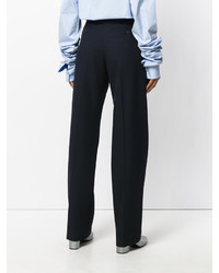 Pantalon en laine bleu marine Maison Margiela