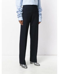 Pantalon en laine bleu marine Maison Margiela