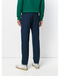 Pantalon en laine bleu marine MSGM