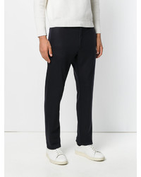 Pantalon en laine bleu marine Jil Sander