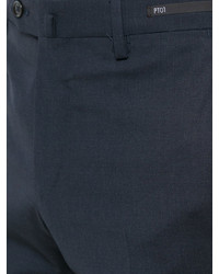 Pantalon en laine bleu marine Pt01