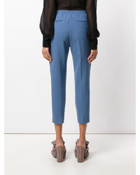 Pantalon en laine bleu Twin-Set