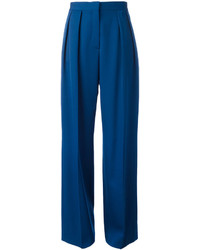 Pantalon en laine bleu Stella McCartney