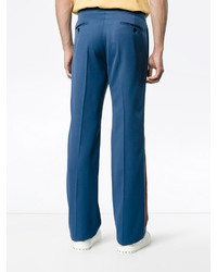Pantalon en laine bleu Valentino