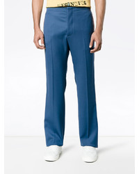 Pantalon en laine bleu Valentino