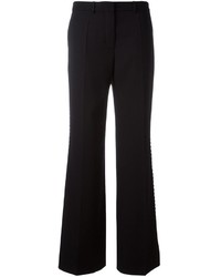 Pantalon en laine brodé noir