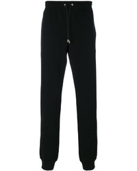 Pantalon en laine brodé noir