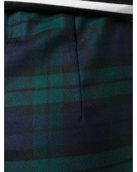 Pantalon en laine écossais bleu marine P.A.R.O.S.H.