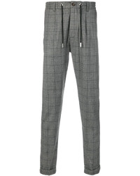 Pantalon en laine écossais gris