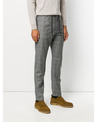 Pantalon en laine écossais gris Eleventy