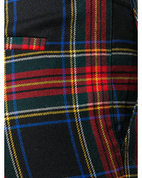 Pantalon en laine écossais noir P.A.R.O.S.H.
