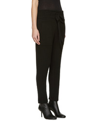 Pantalon en laine en tricot noir Haider Ackermann