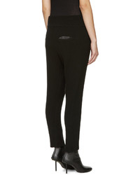 Pantalon en laine en tricot noir Haider Ackermann