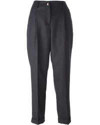 Pantalon en laine gris foncé Class Roberto Cavalli